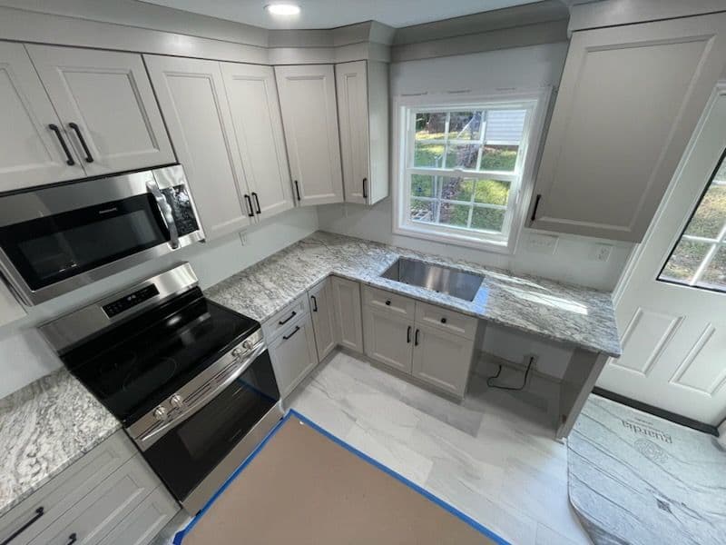 Gallery photos for Light Gray Kitchen Cabinets and Granite Countertops Transformation: Image #2