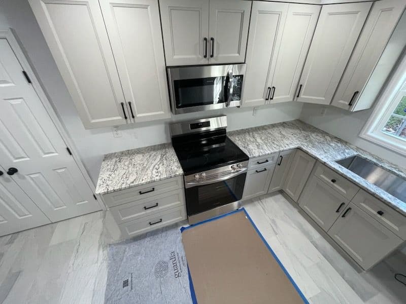 Gallery photos for Light Gray Kitchen Cabinets and Granite Countertops Transformation: Image #3